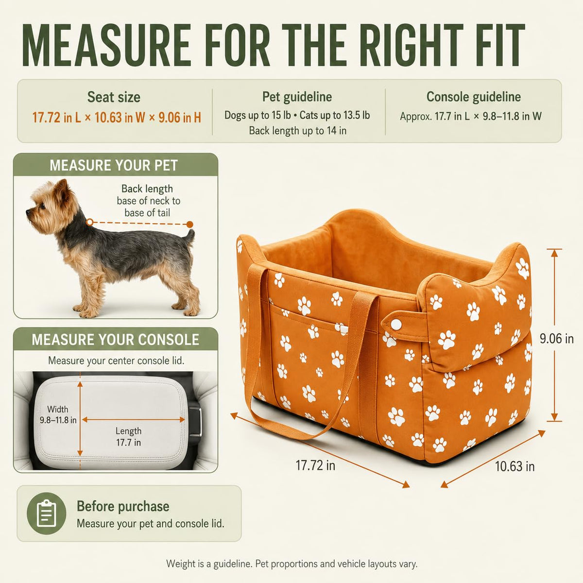 Cullaby Pet Seat in Orange