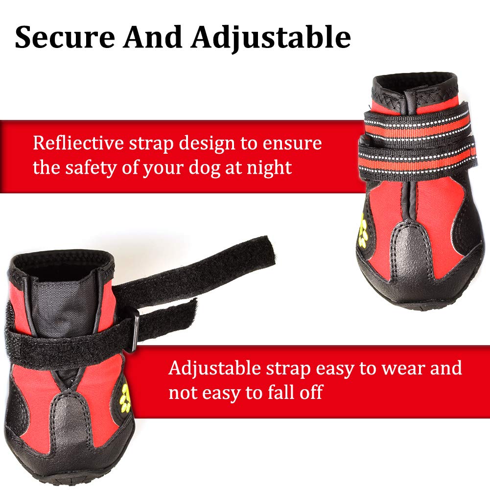 CovertSafe& Paw Hoof Protector in Size 1: （2.3''x1.6'')(L*W) for 10-23 lbs, Red
