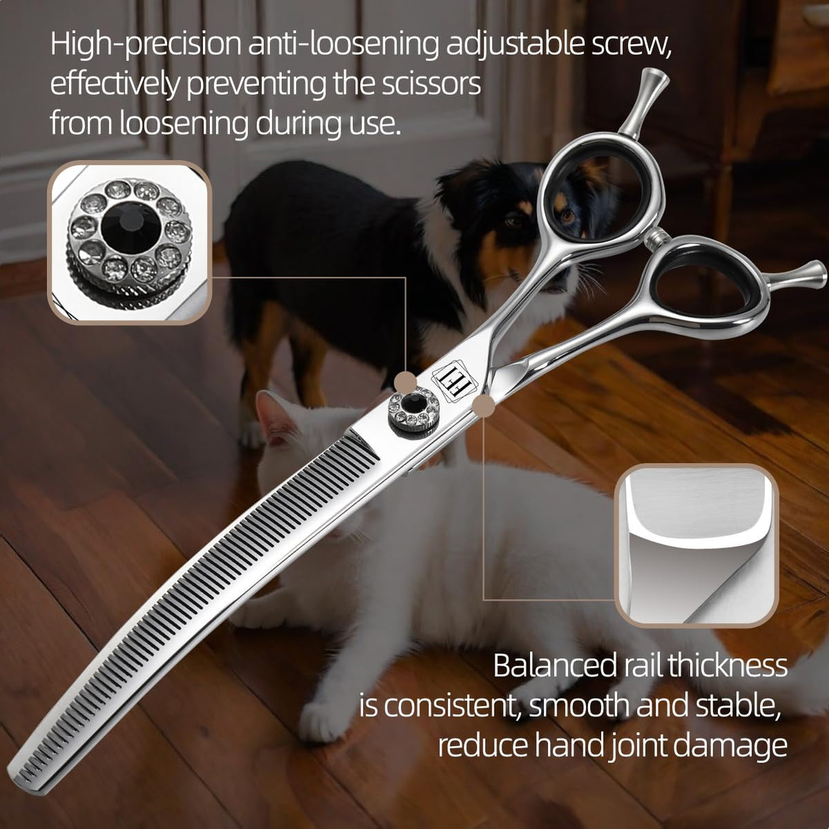 FENICE TOTEM Scissors in 7.5 inch, Curved Thinning