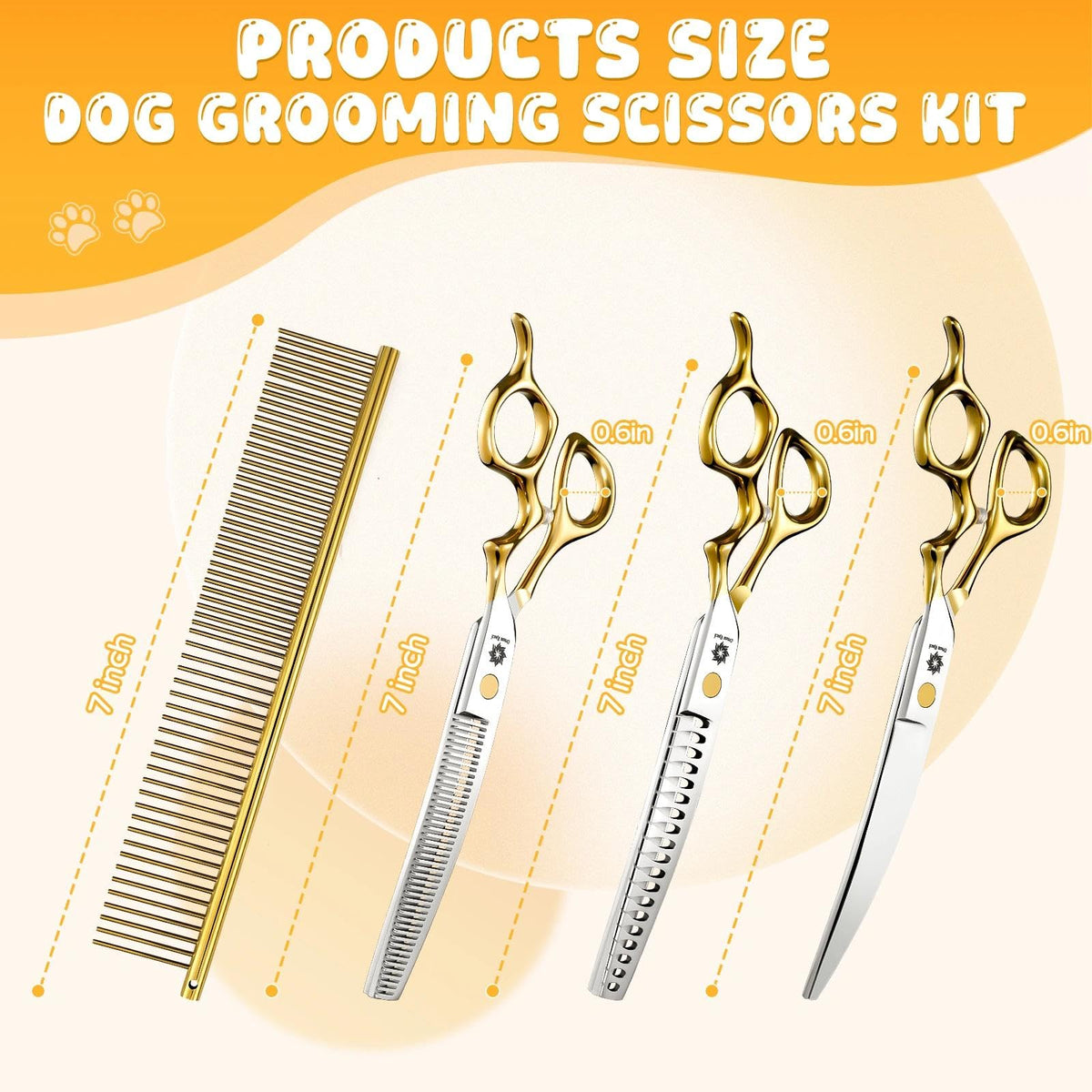 Dream Reach Scissors in 6.95 inch, Gold