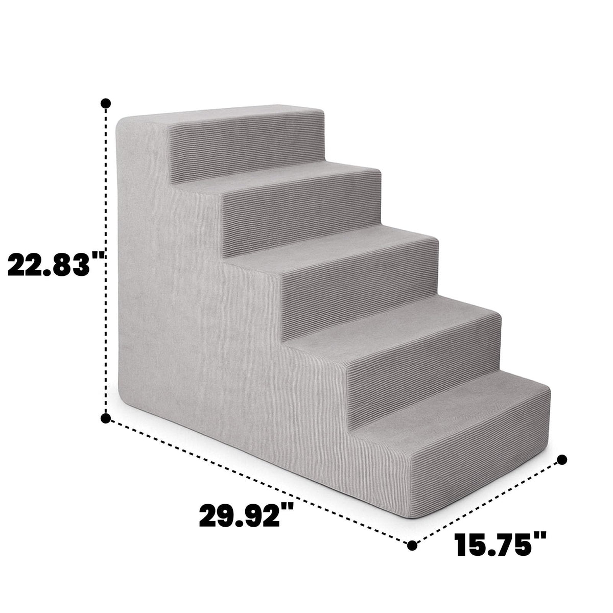 MEWANG Animal Stair in 5 steps: 29.92''L×15.75''W×22.83''H, Square Corner