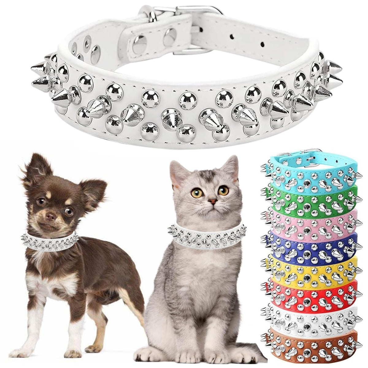 PSPORT Animal Collar in XXS(Neck 6-8"), White