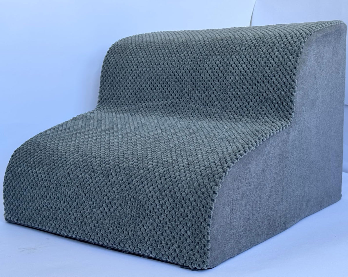 Yukfona Animal Stair in 2-Step (15.8"D x 15.8"W x 11.8"H), Grey