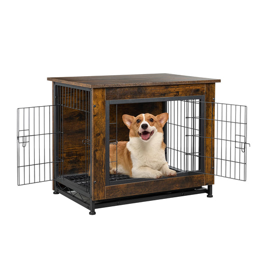Shintenchi Animal Cage in 27.2"L x 20.1"W x 23.6"H, Black