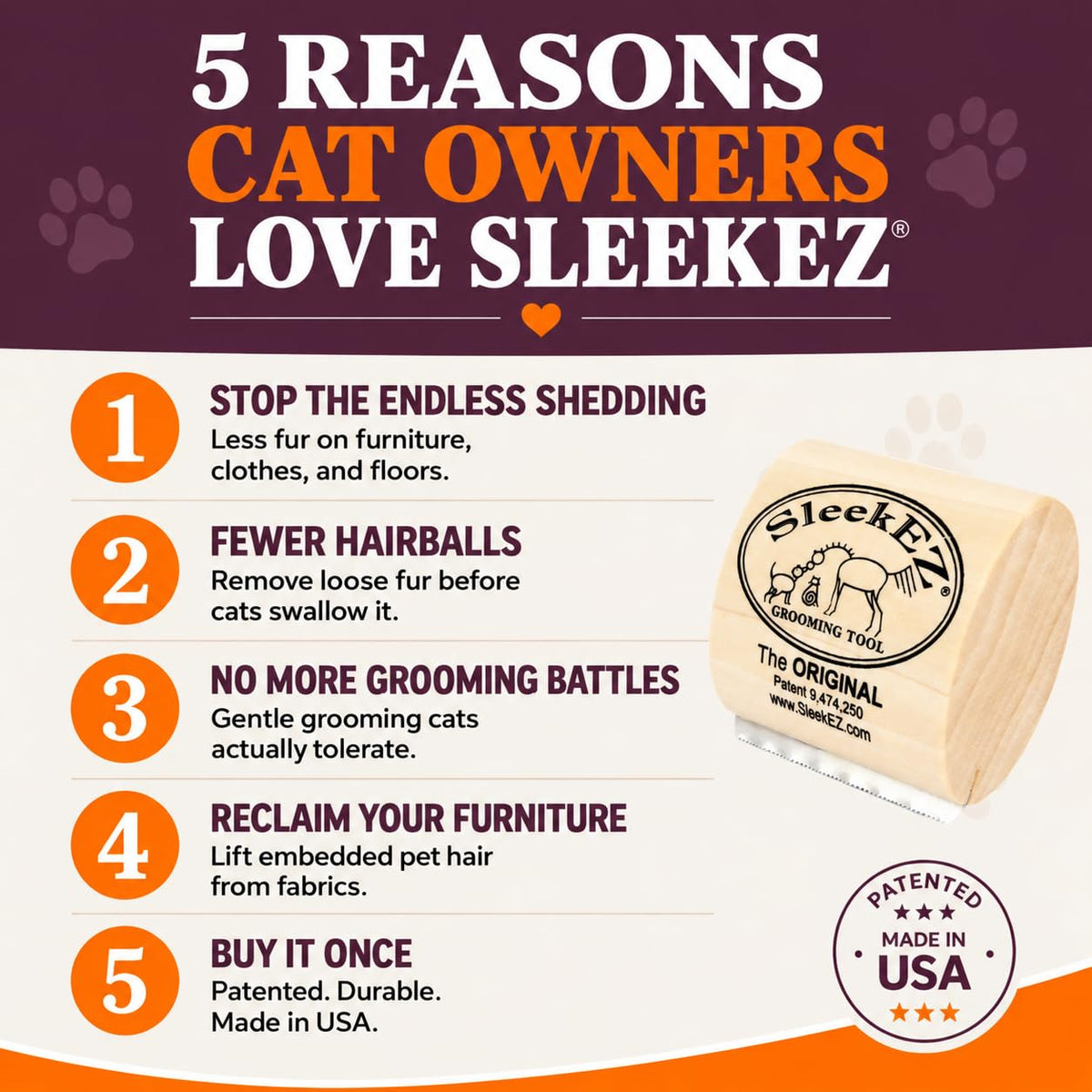 SleekEZ Hair Brush in 5 Inch - (2 Pack), Multi-colored