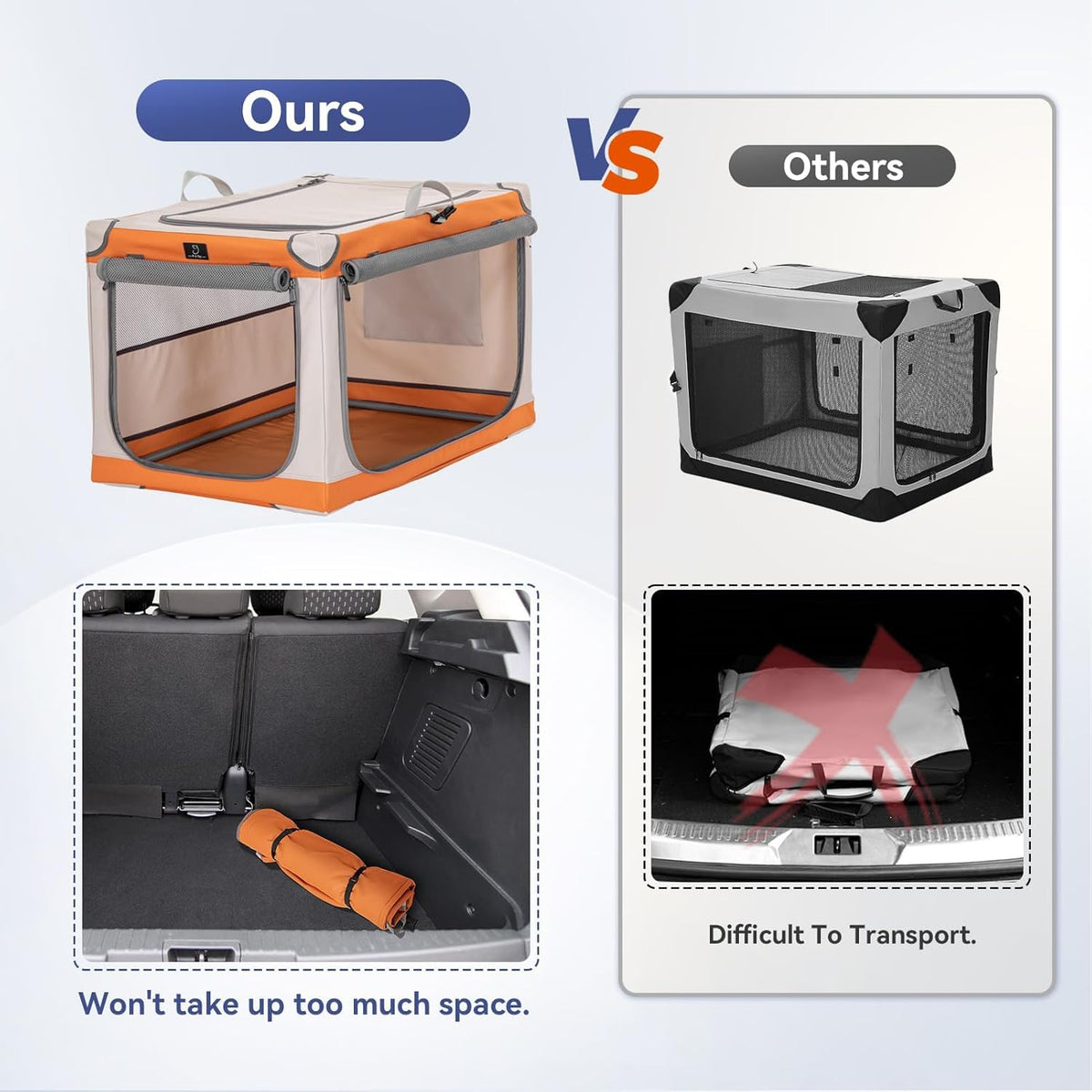 A 4 Pet Animal Cage in 30.0"L x 20.0"W x 19.0"H, Orange+Beige