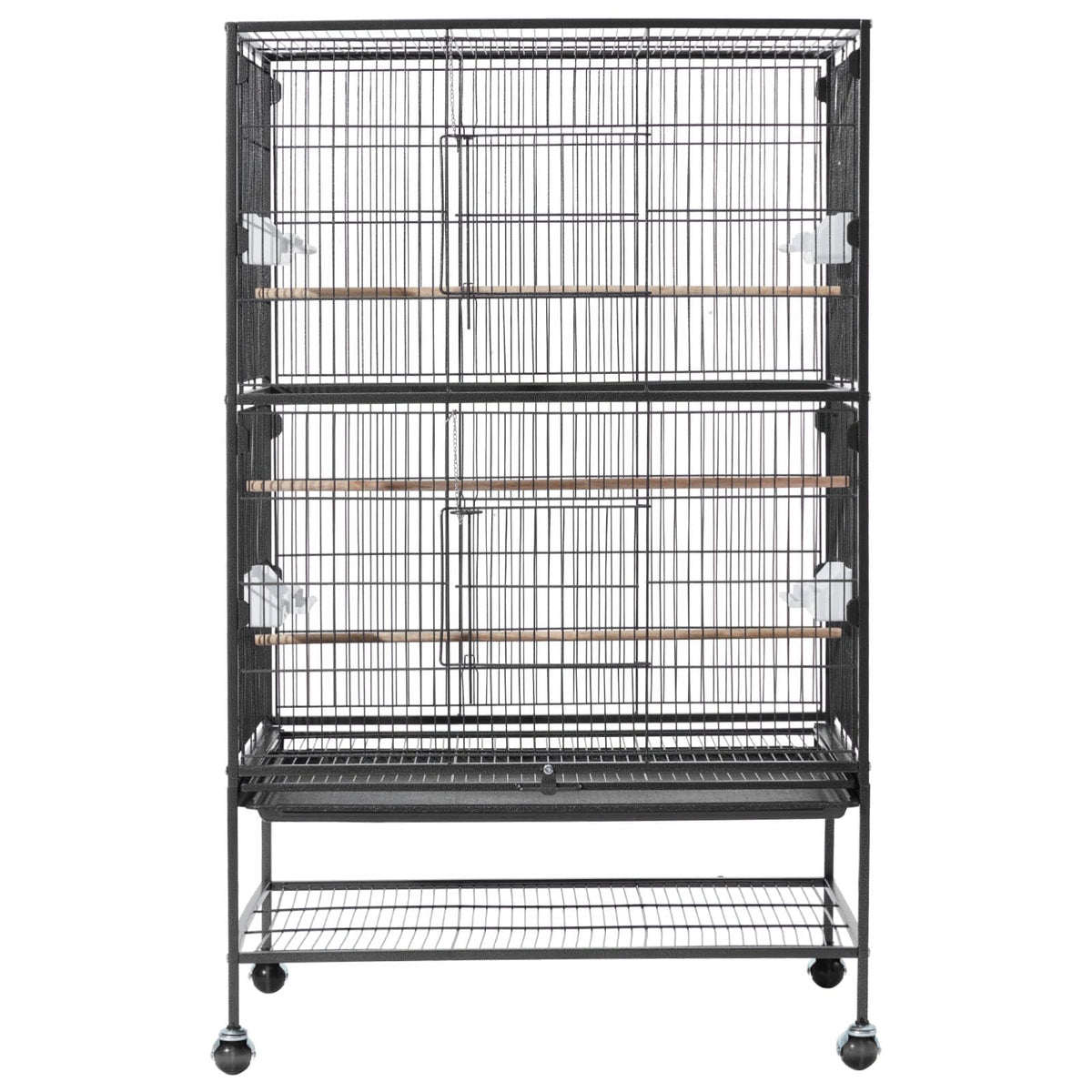 VEVOR Animal Cage in 31.5"L x 20.5"W x 52.0"H, Black