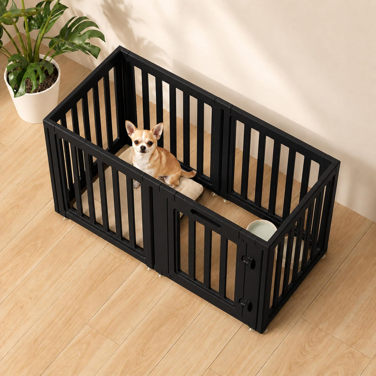 everfront Pet Playpen in 24", Black
