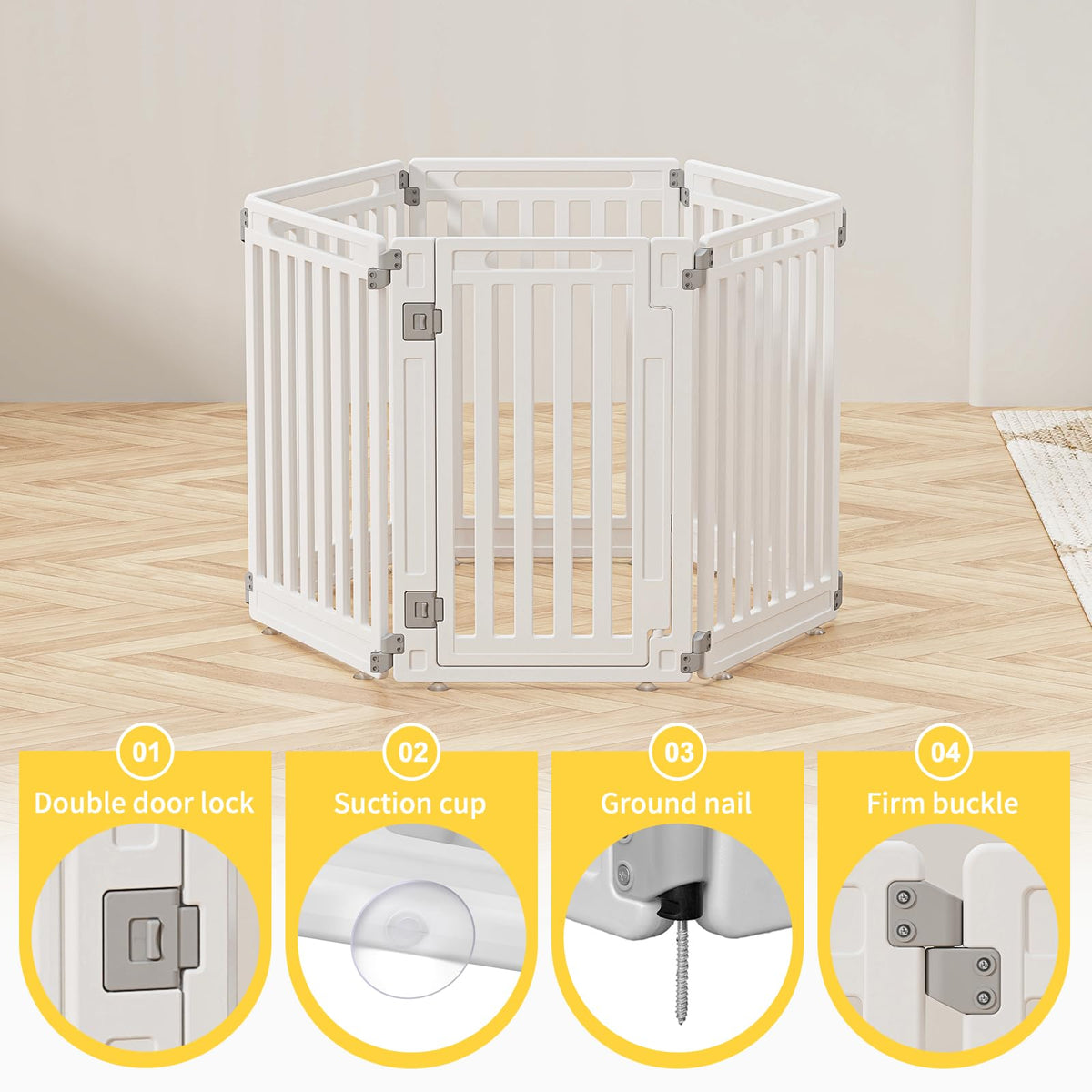 Gupamiga Pet Playpen in White