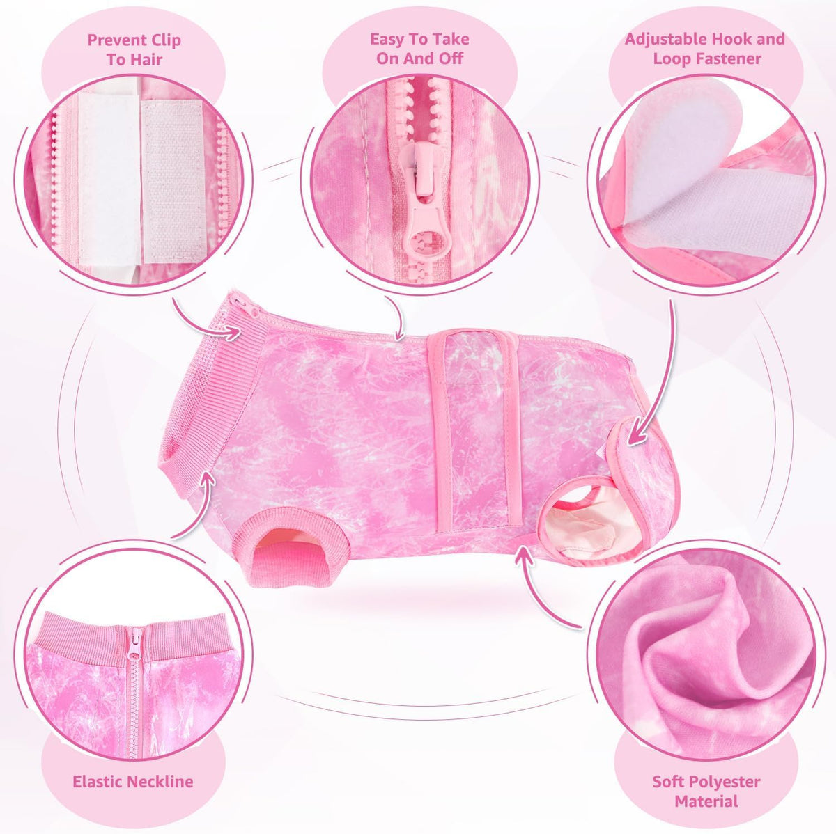 SlowTon Pet Apparel in X-Small, 3.Pink - 100% Polyester