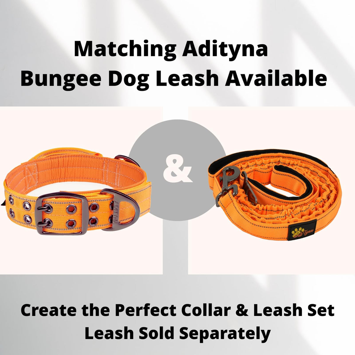 ADITYNA Animal Collar in Extra-Large: Fit 24-30" Neck, Orange