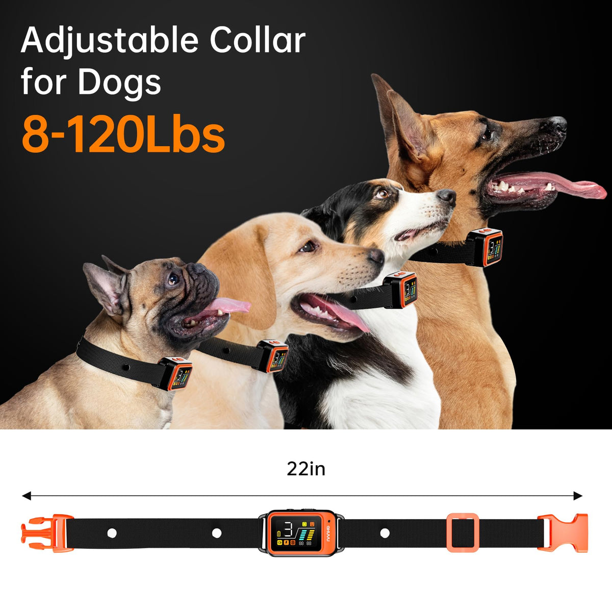 AKUVU Animal Collar in 27 inches, Orange