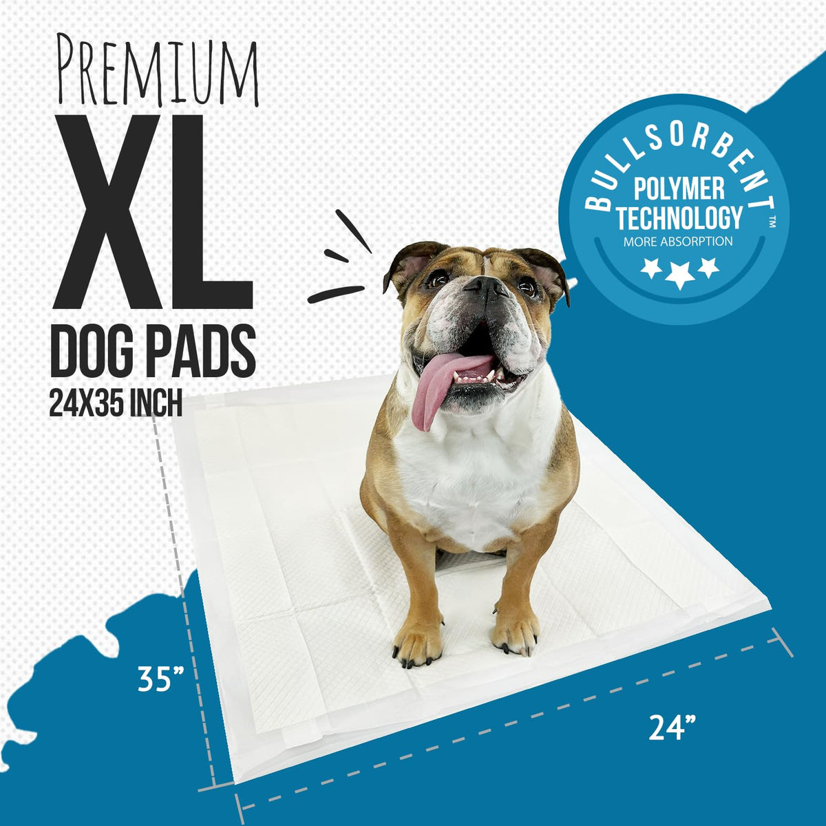 Bulldogology Pet Solutions Disposable Incontinence Surface Protector in 30-Count (30x30), White
