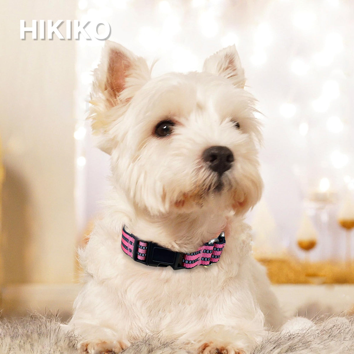 Hikiko Animal Collar in Small, Cherry Pink