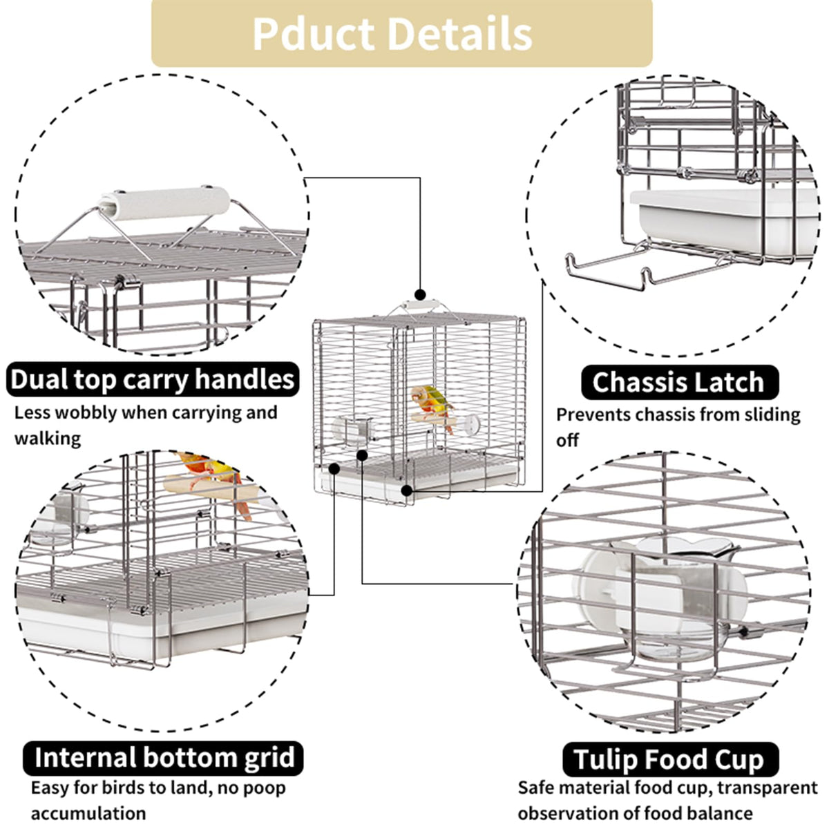 YOOSO WING Animal Cage in White