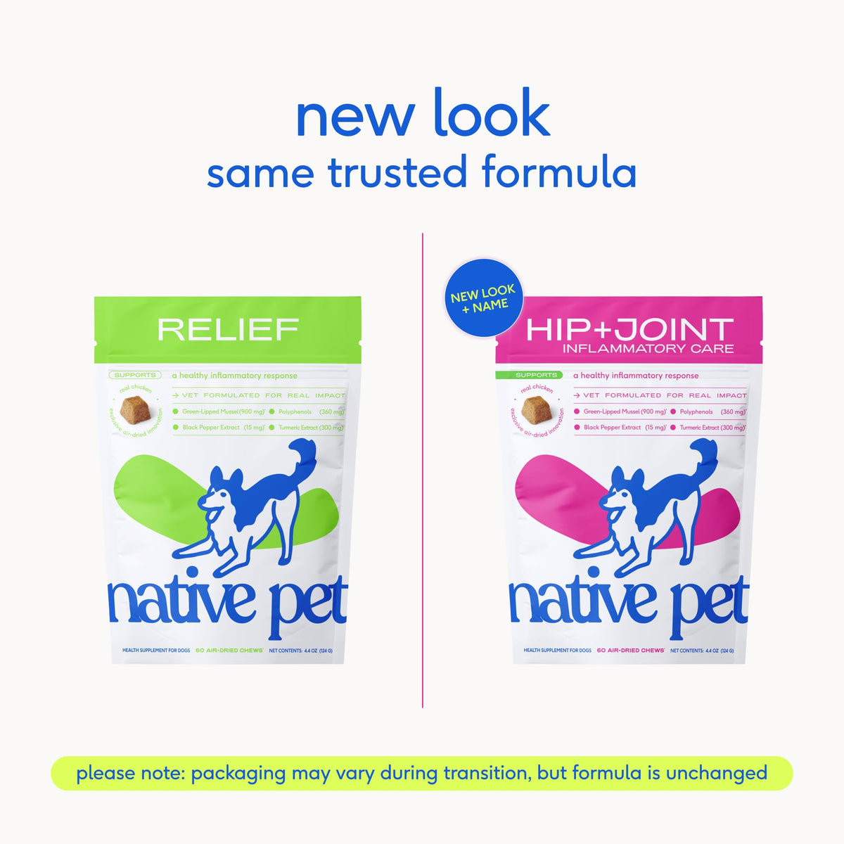 Native Pet Animal Nutritional Supplement in 60 Servings, Inflammatory Care