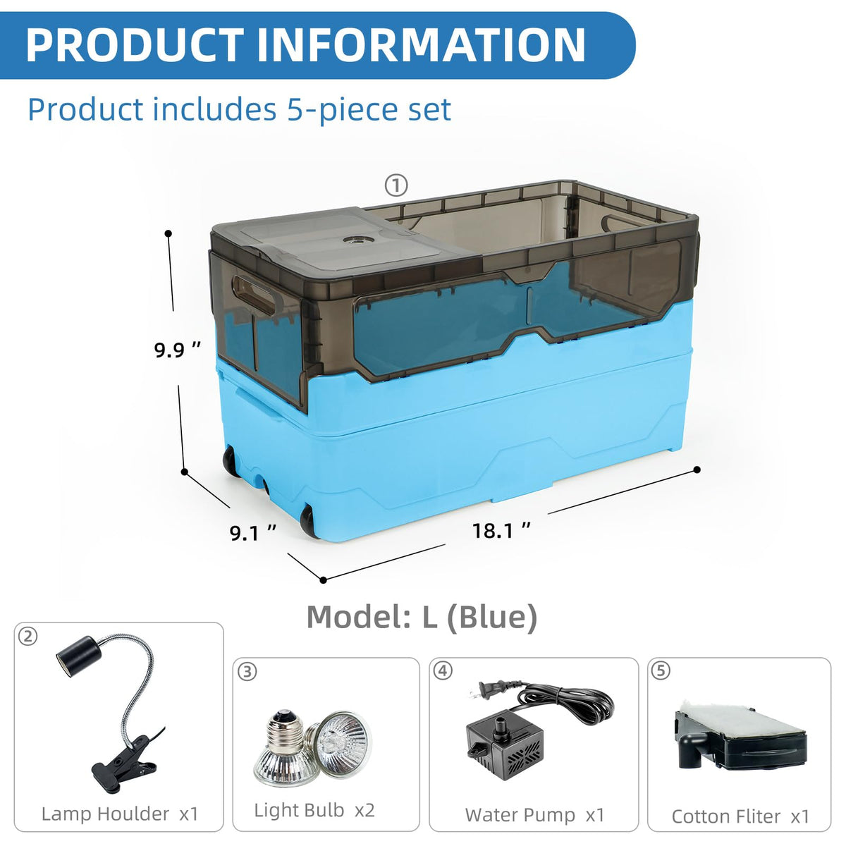 Wedoelsim Vivarium in M, white