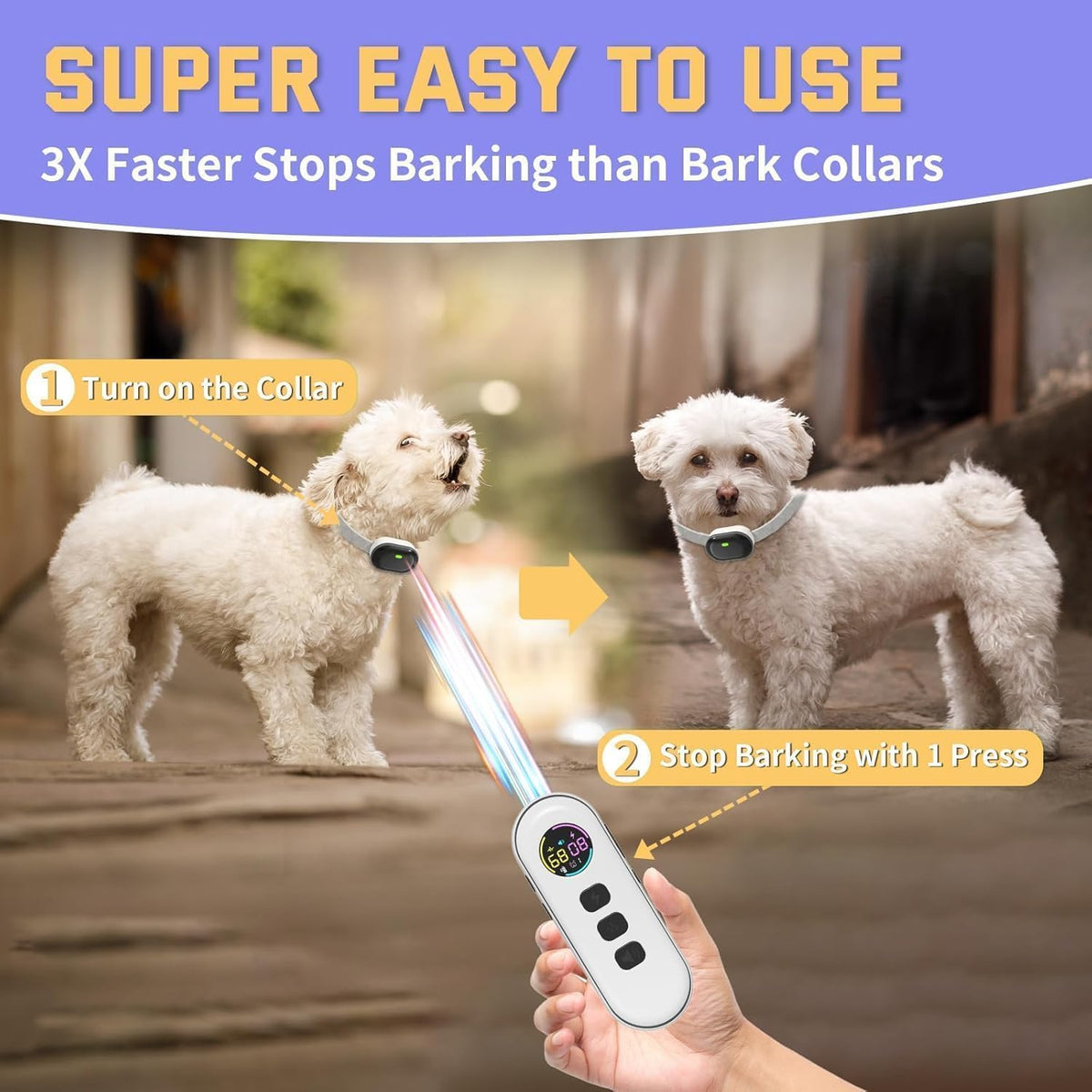 Chupolik Animal Collar in Ultra-Small, White