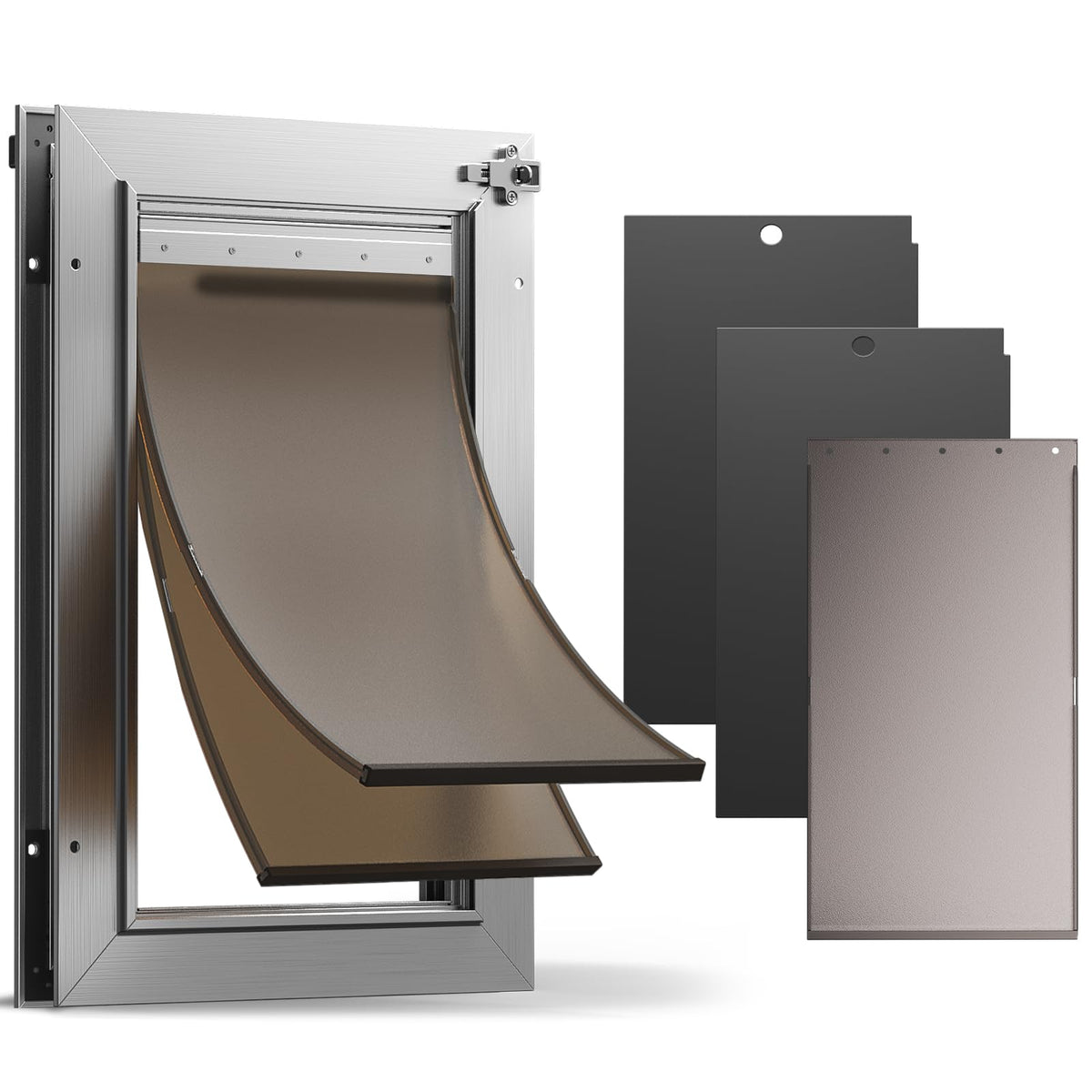 VOSOIR Pet Door in Medium, Silver