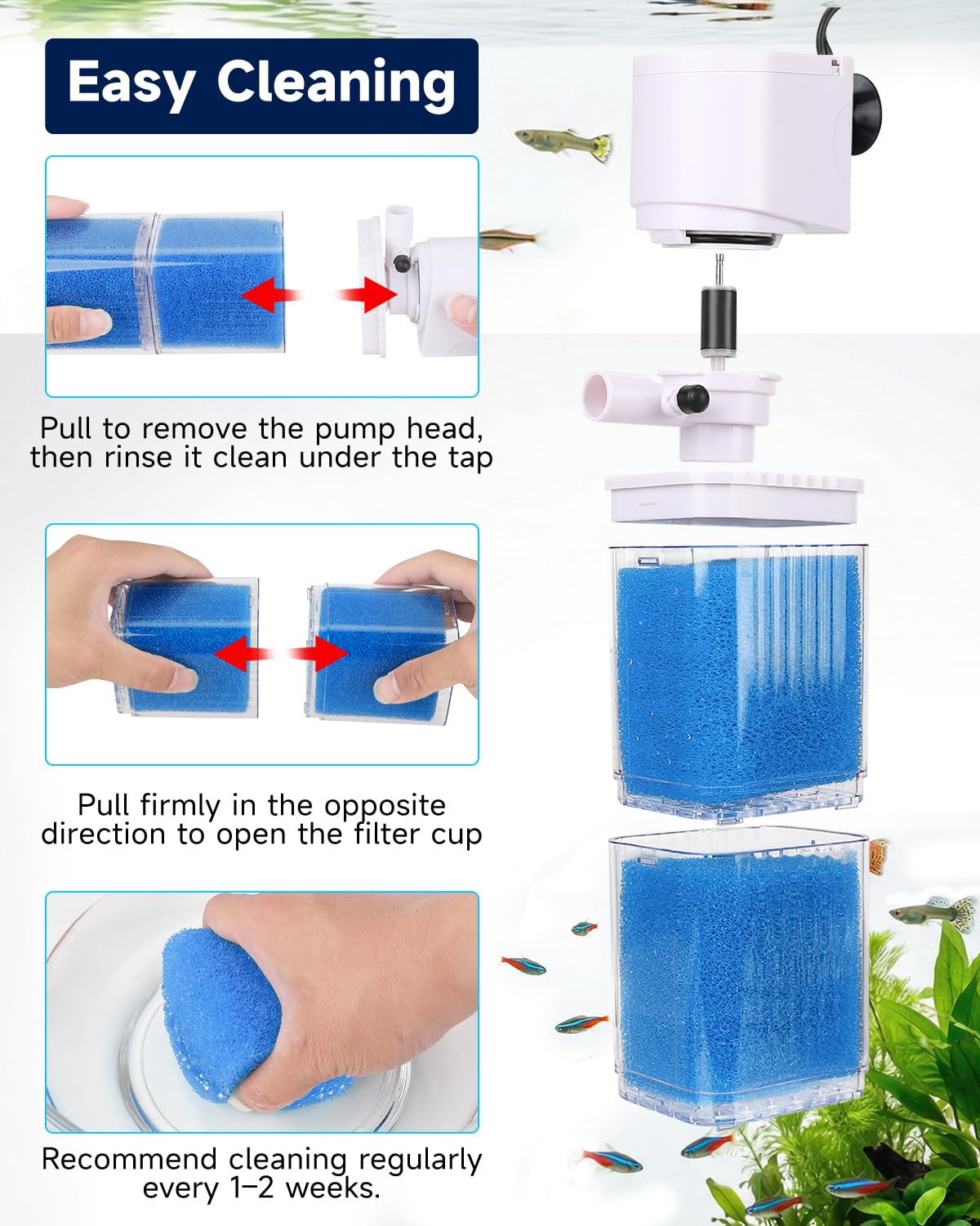 fishkeeper Pet Supplies in 6W (for 20-40Gal), Blue
