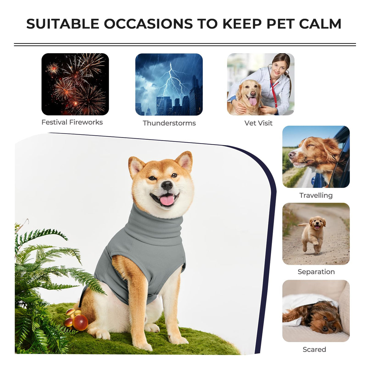 Haloumoning Pet Apparel in X-Small, Grey