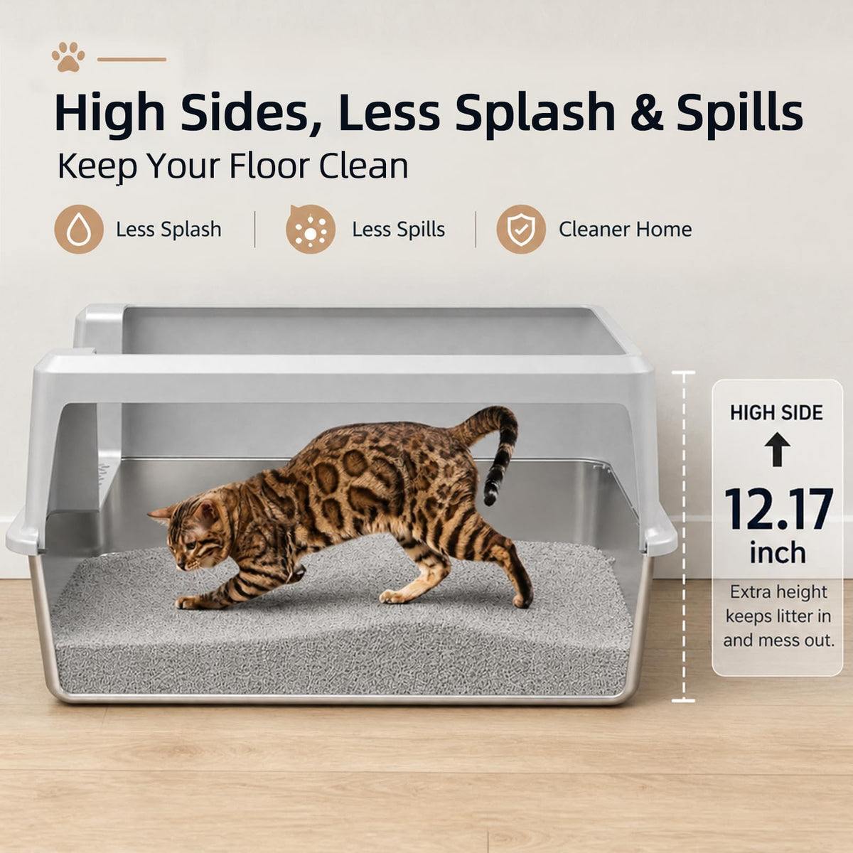 WoofiGo Litter Box in X-Large, XL-Cool Grey