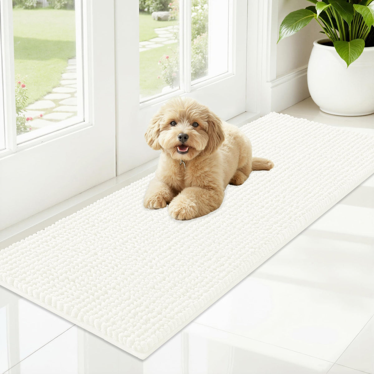 OLANLY Pet Bed Mat in 47" X 17", Ivory