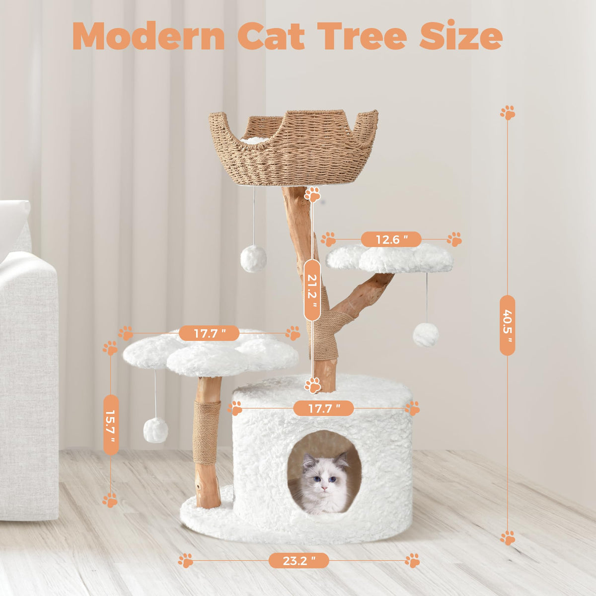 Easyego Pet Activity Structure in 40.5'', White