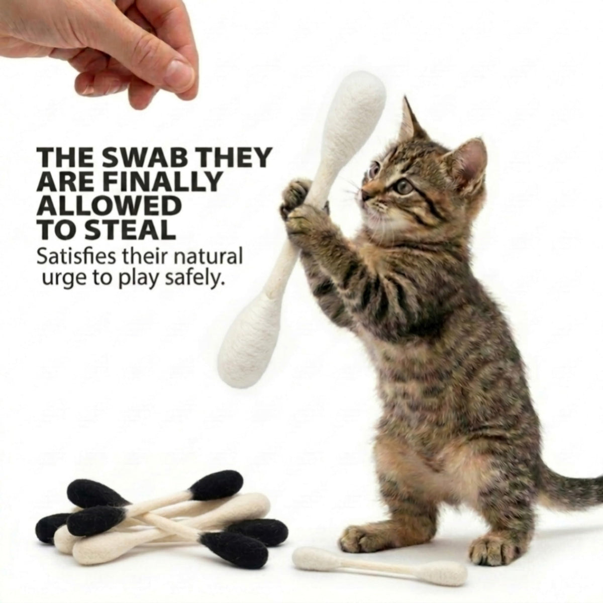 Glaciart One Pet Toy in Regular, Monochrome Swabs