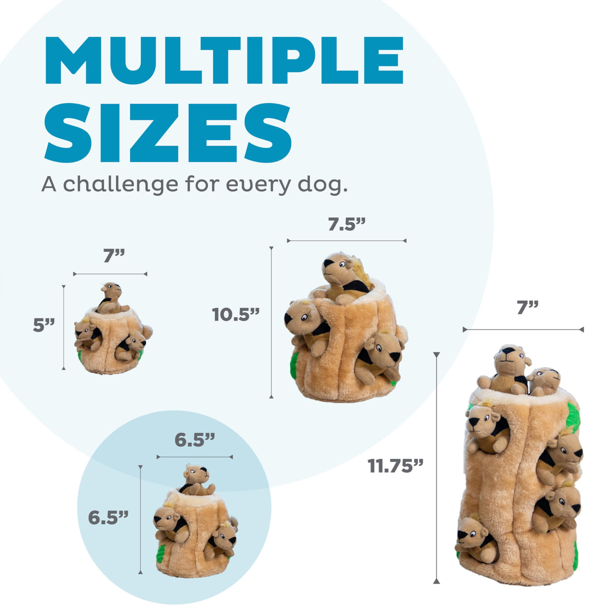 Outward Hound Pet Toy in Medium (Pack of 12), Squirrel Medium