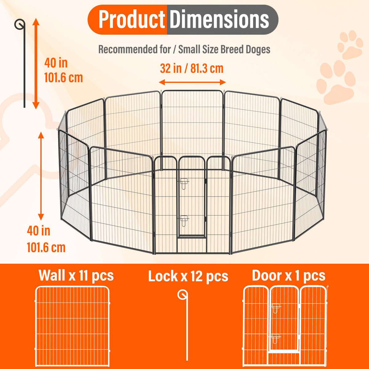 FDW Pet Playpen in Black