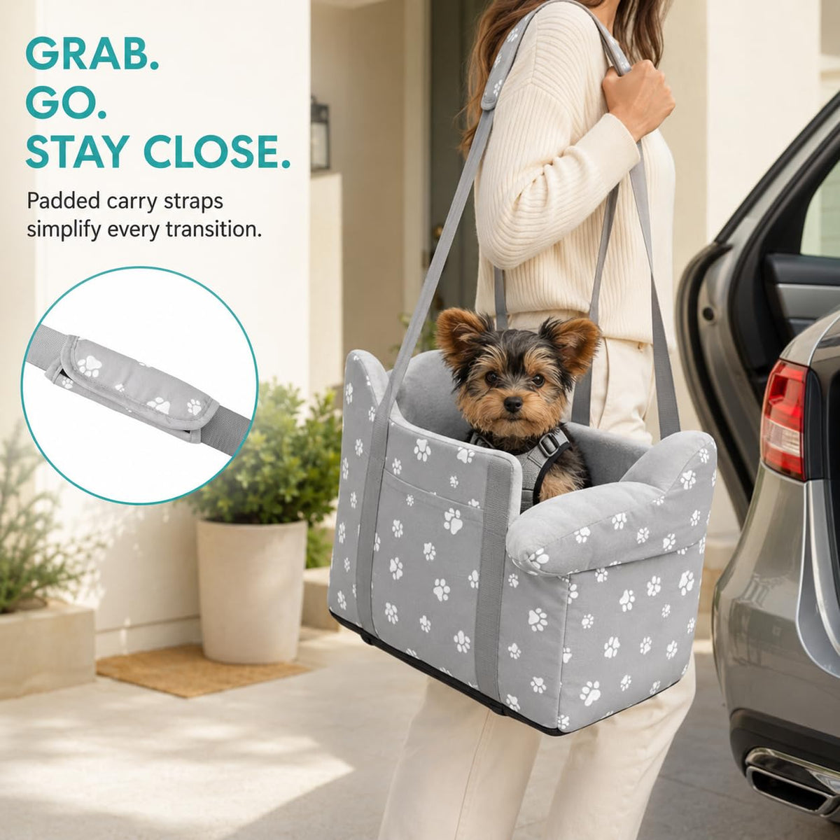 Cullaby Pet Seat in Small, Grey