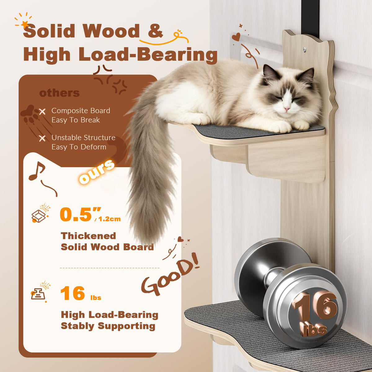 EBuZhe Pet Activity Structure in Natural wood colour