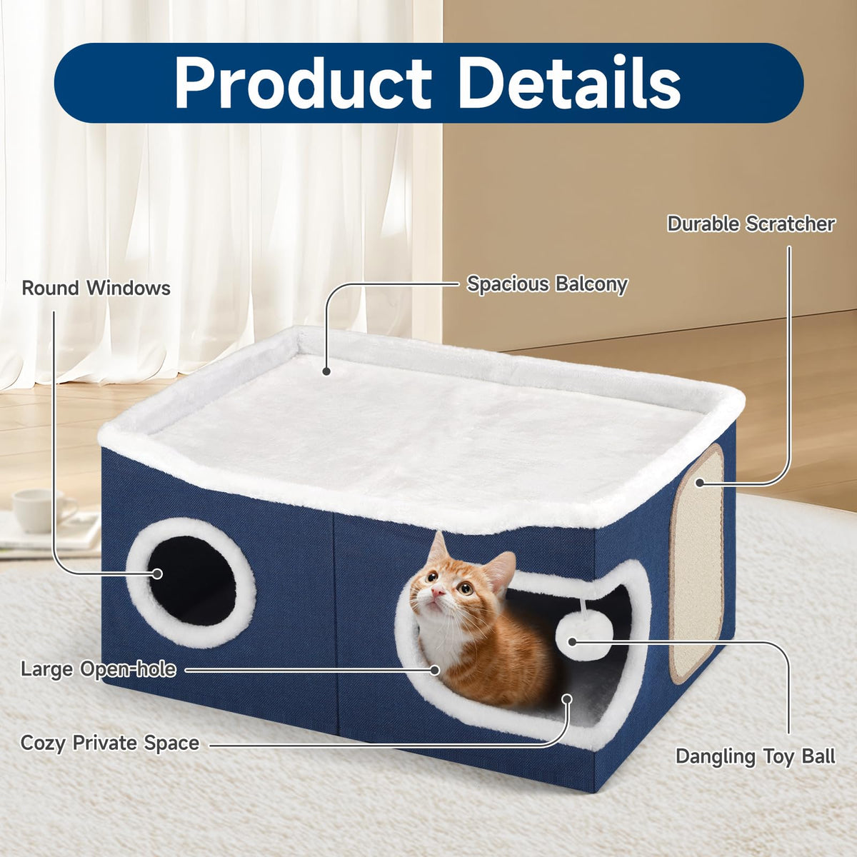 Shikha Animal Shelter in Extra Large, Blue