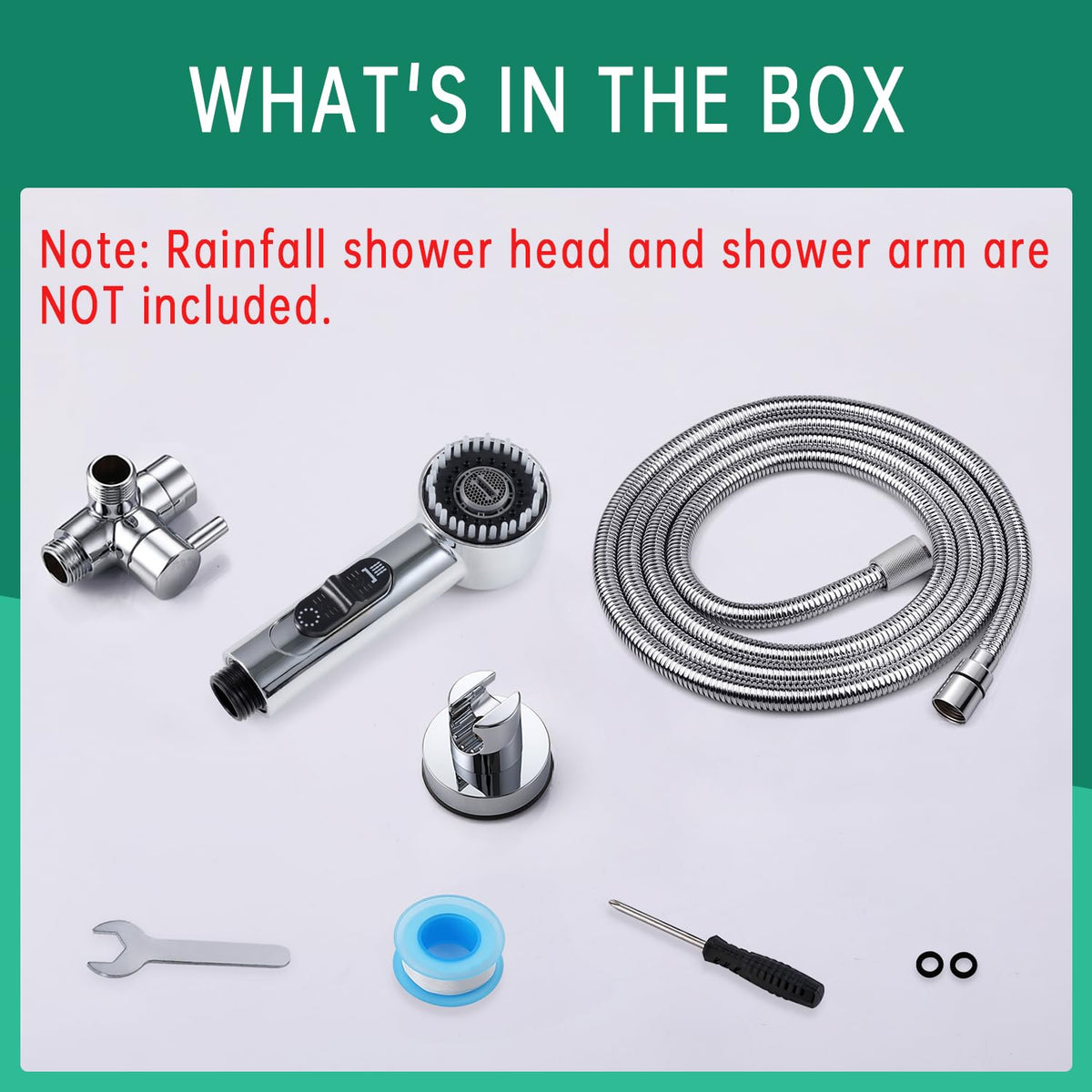 V-Frankness Showerhead in 100 Inches Hose, Polished Chrome