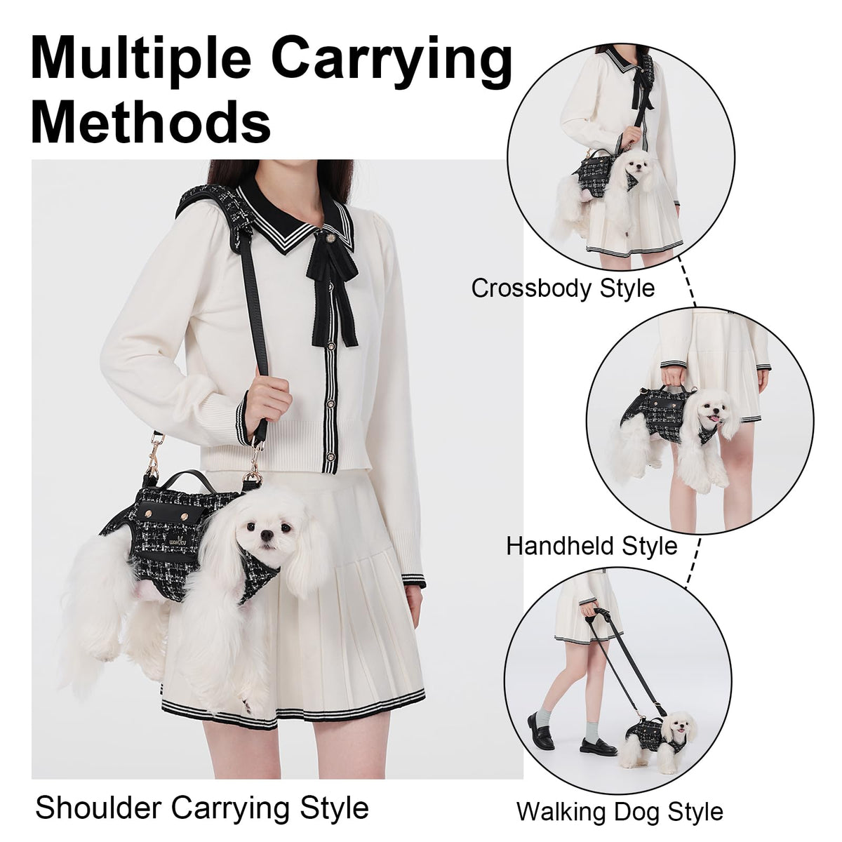 wakytu Animal Harness in X-Small(2-5 LBS), 2.0 Black