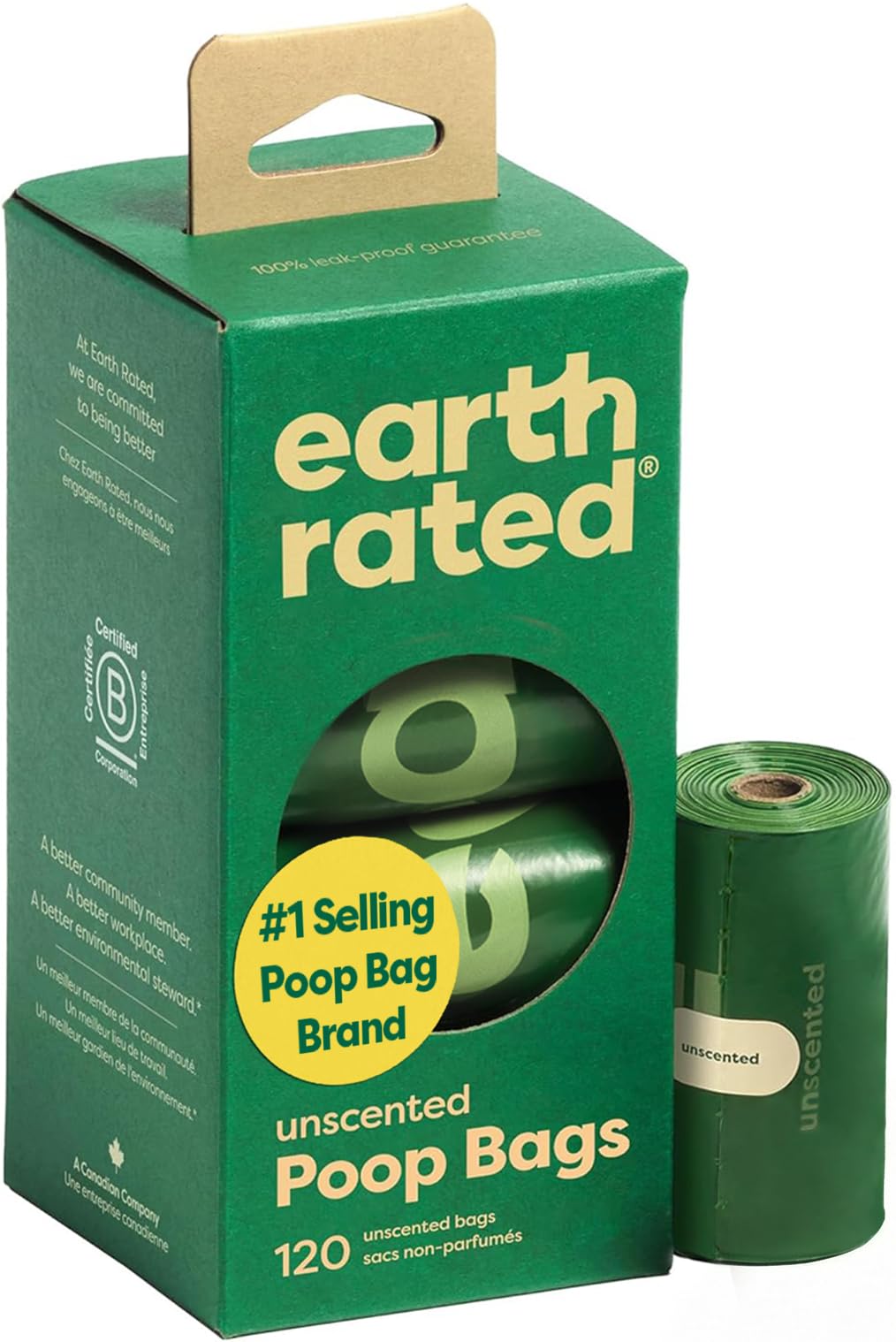 Earth Rated Waste Bag in 1 Count (Pack of 120), Unscented