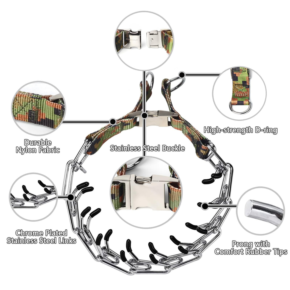 Aheasoun Animal Collar in M, 3mm,19.6-In, with Buckle