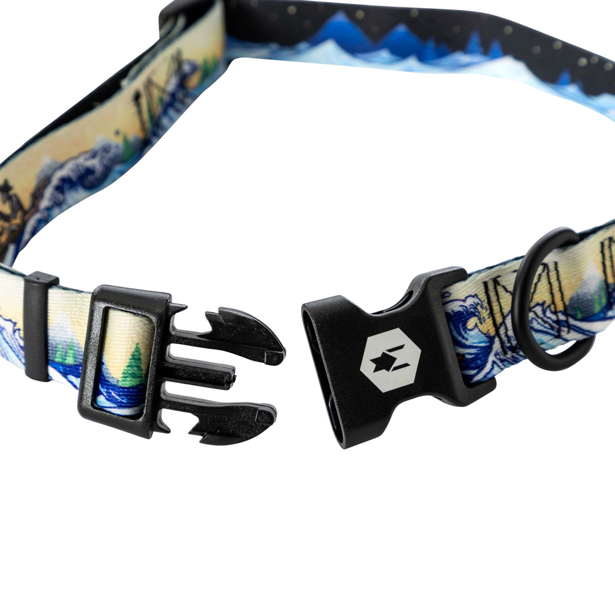 Wolfgang Man & Beast Animal Collar in Small (5/8 Inch x 8-12 Inch), MountainWave Print