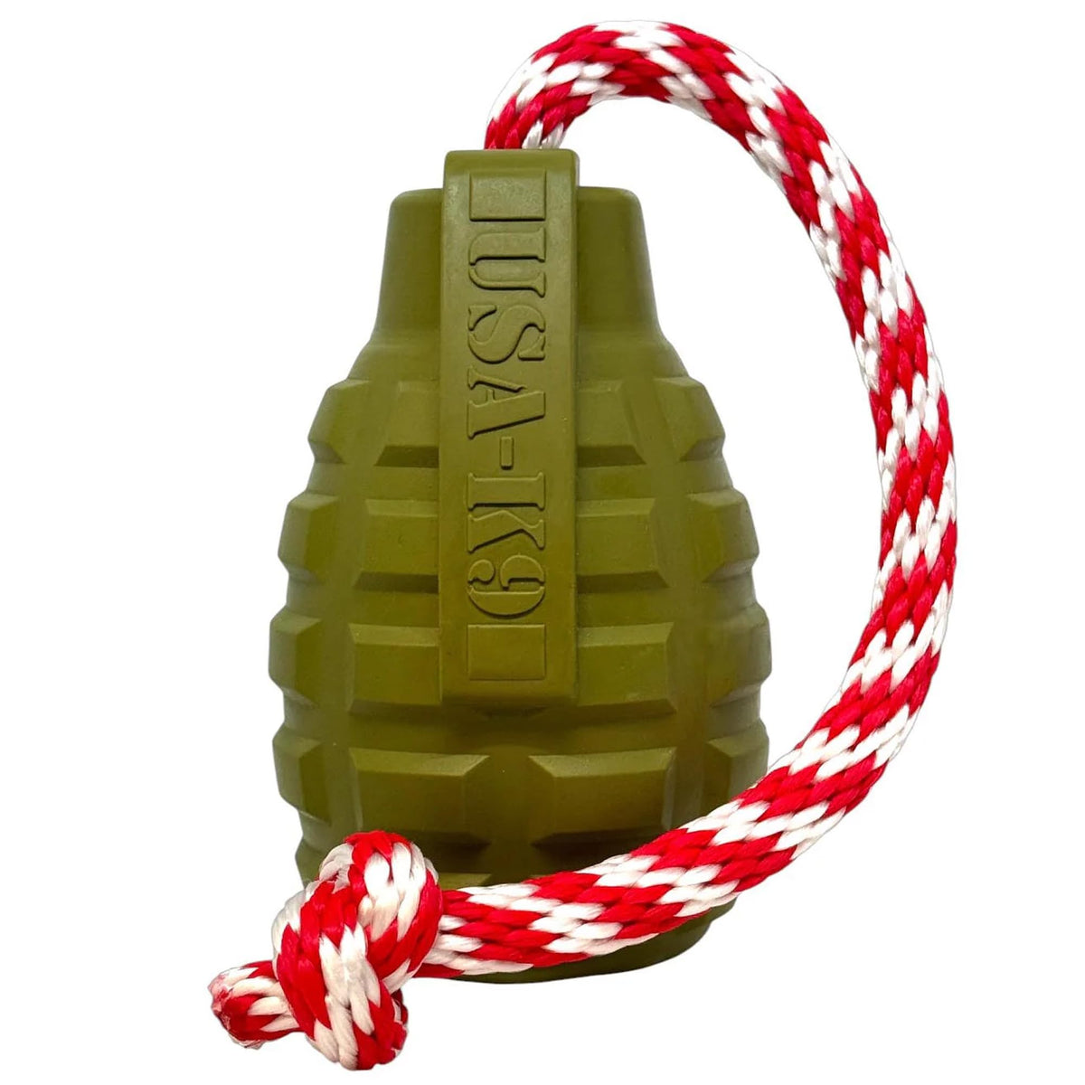 SodaPup Pet Toy in Large, Green Grenade