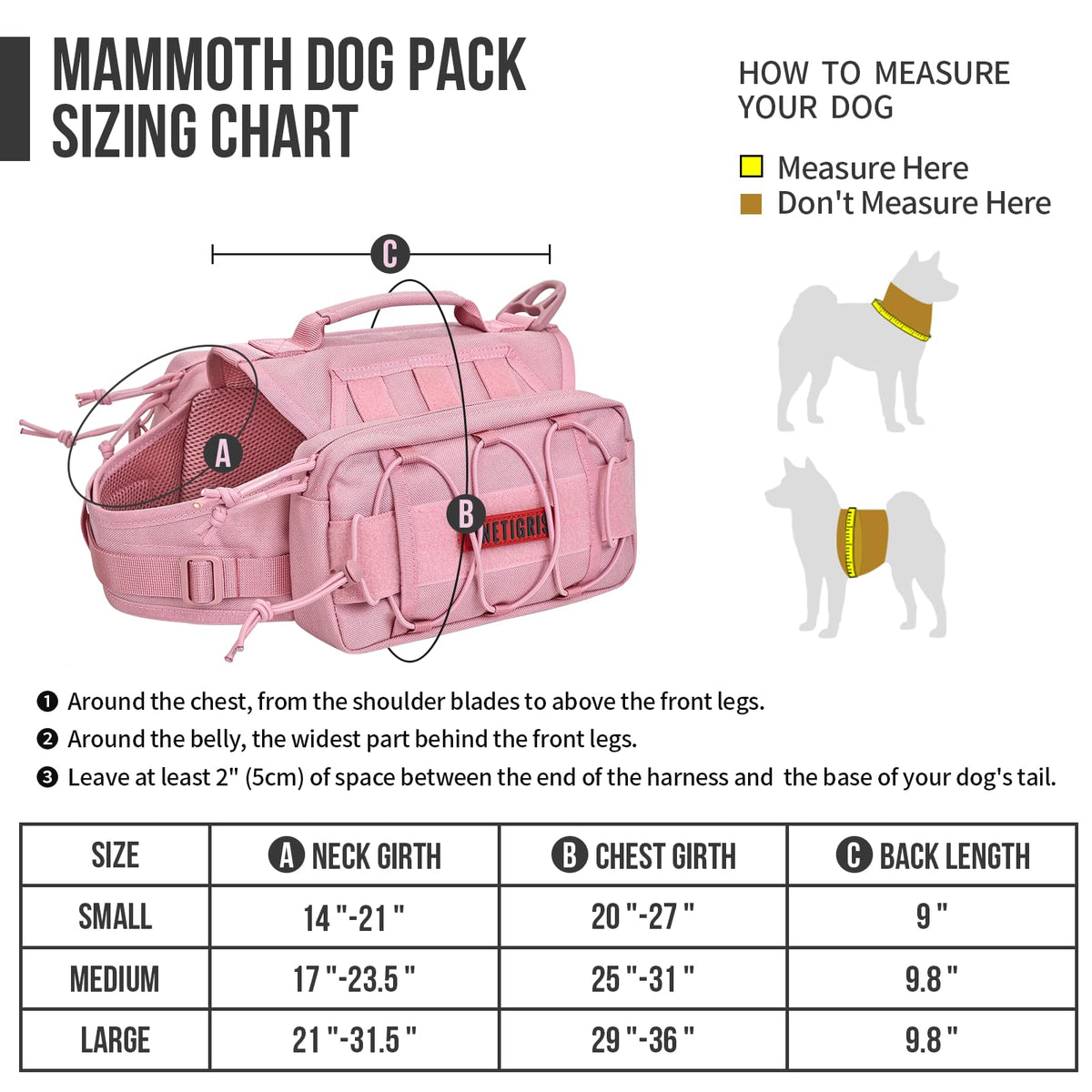 ONETIGRIS Pet Supplies in Medium, Pink