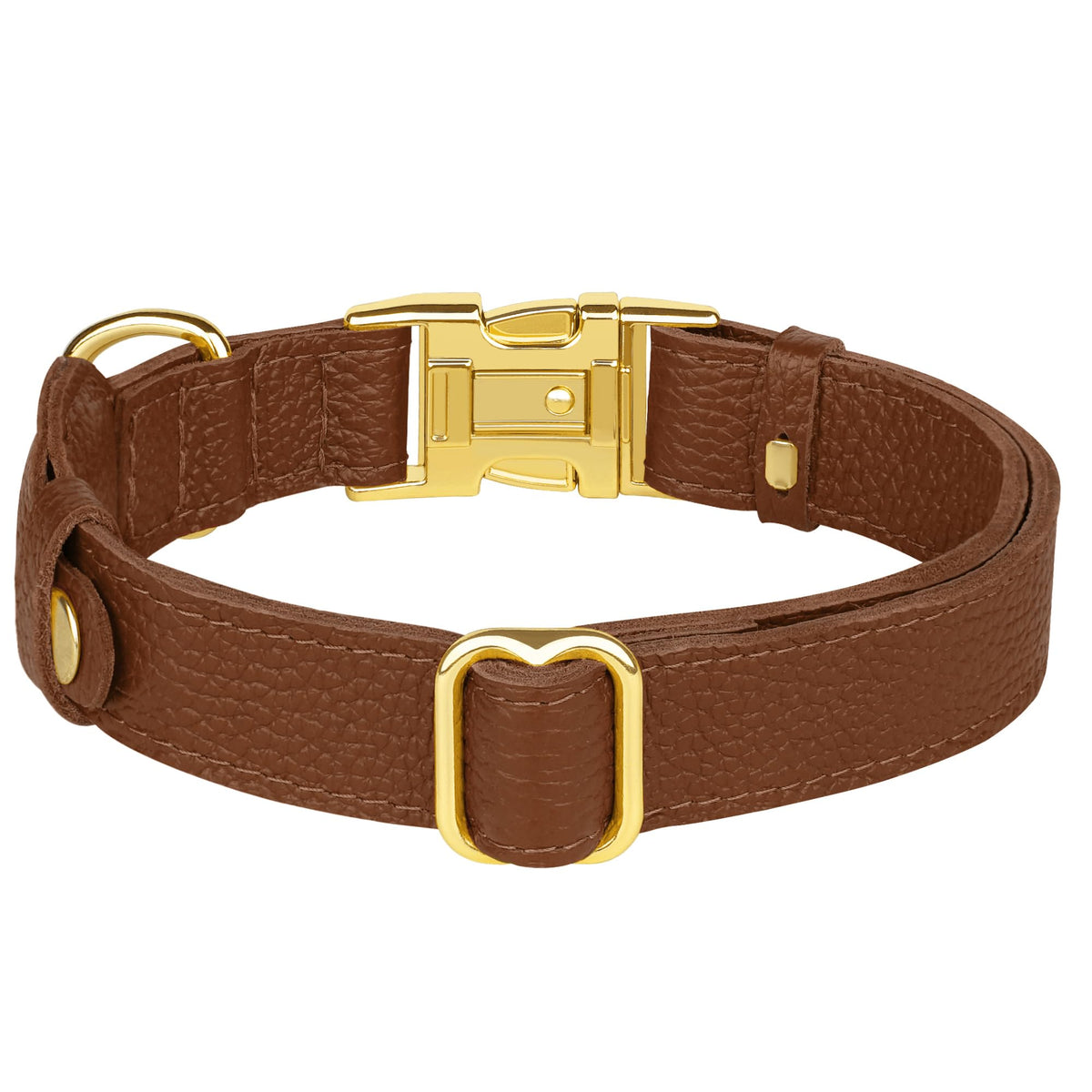 BUDKAS Animal Collar in XS, 9"-12" Neck Fit, Brown