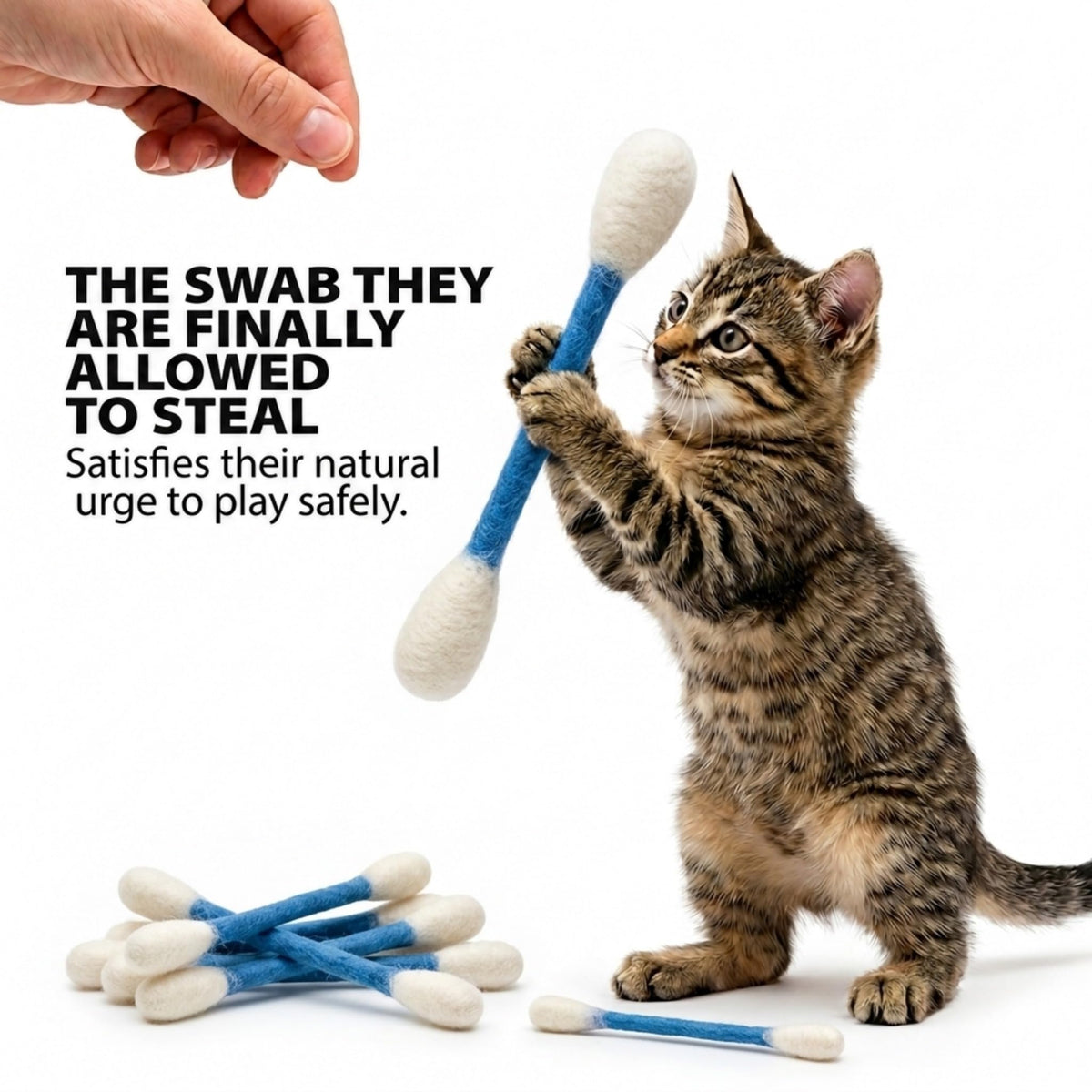 Glaciart One Pet Toy in Regular, Blue Swabs