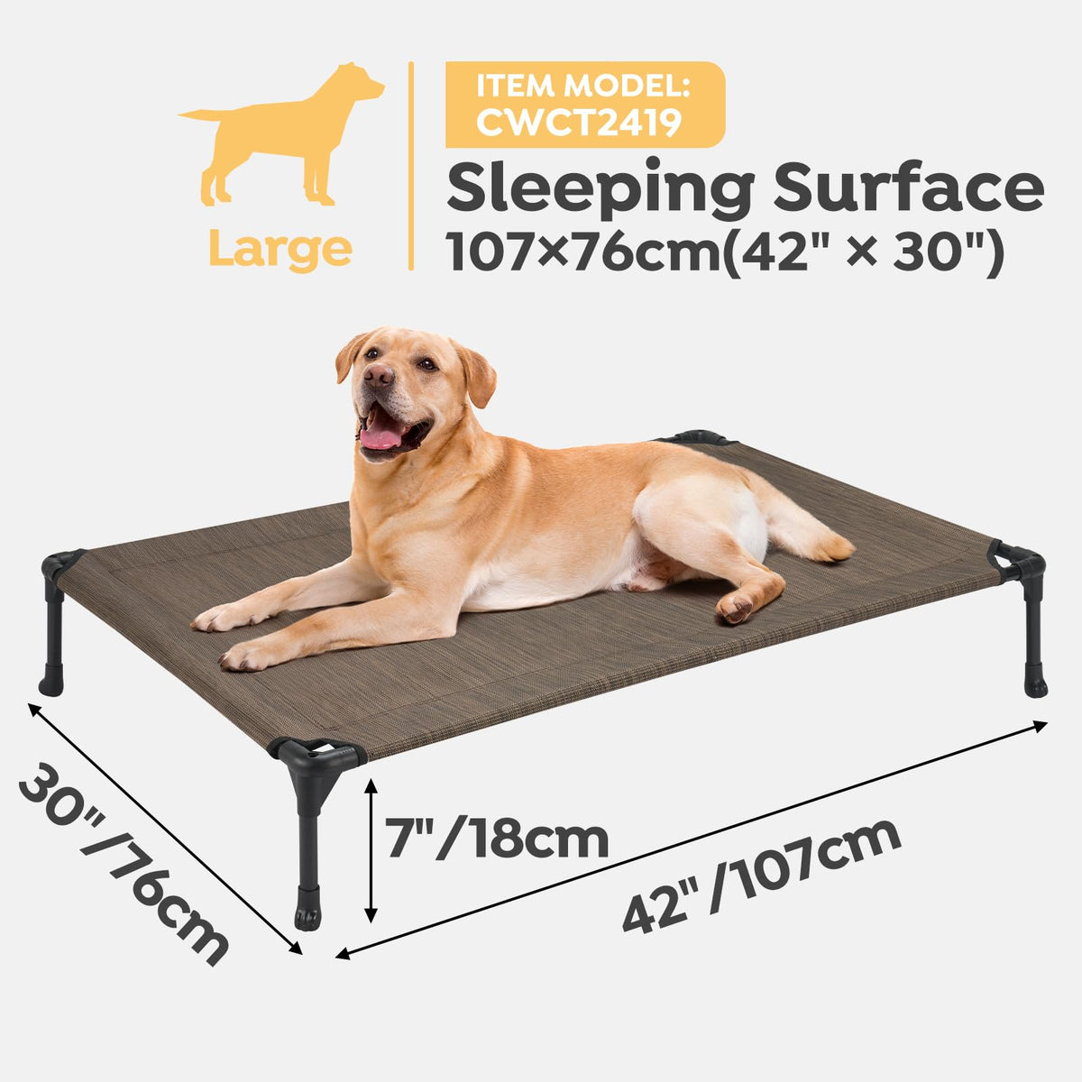 Veehoo Pet Bed Mat in 42.0"L x 30.0"W x 7.0"Th, 2Packs- Brown