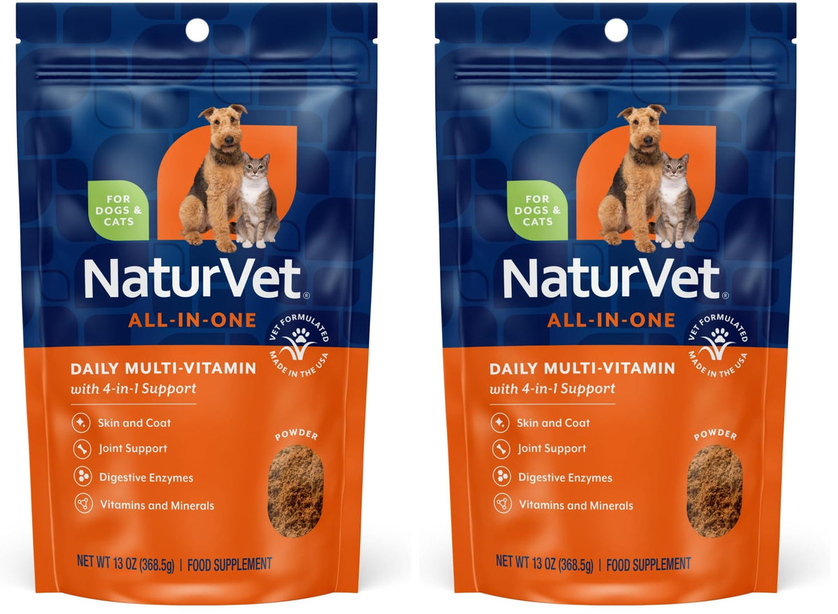 NaturVet Animal Vitamin in 13 Oz Powder (Pack of 2), No Color