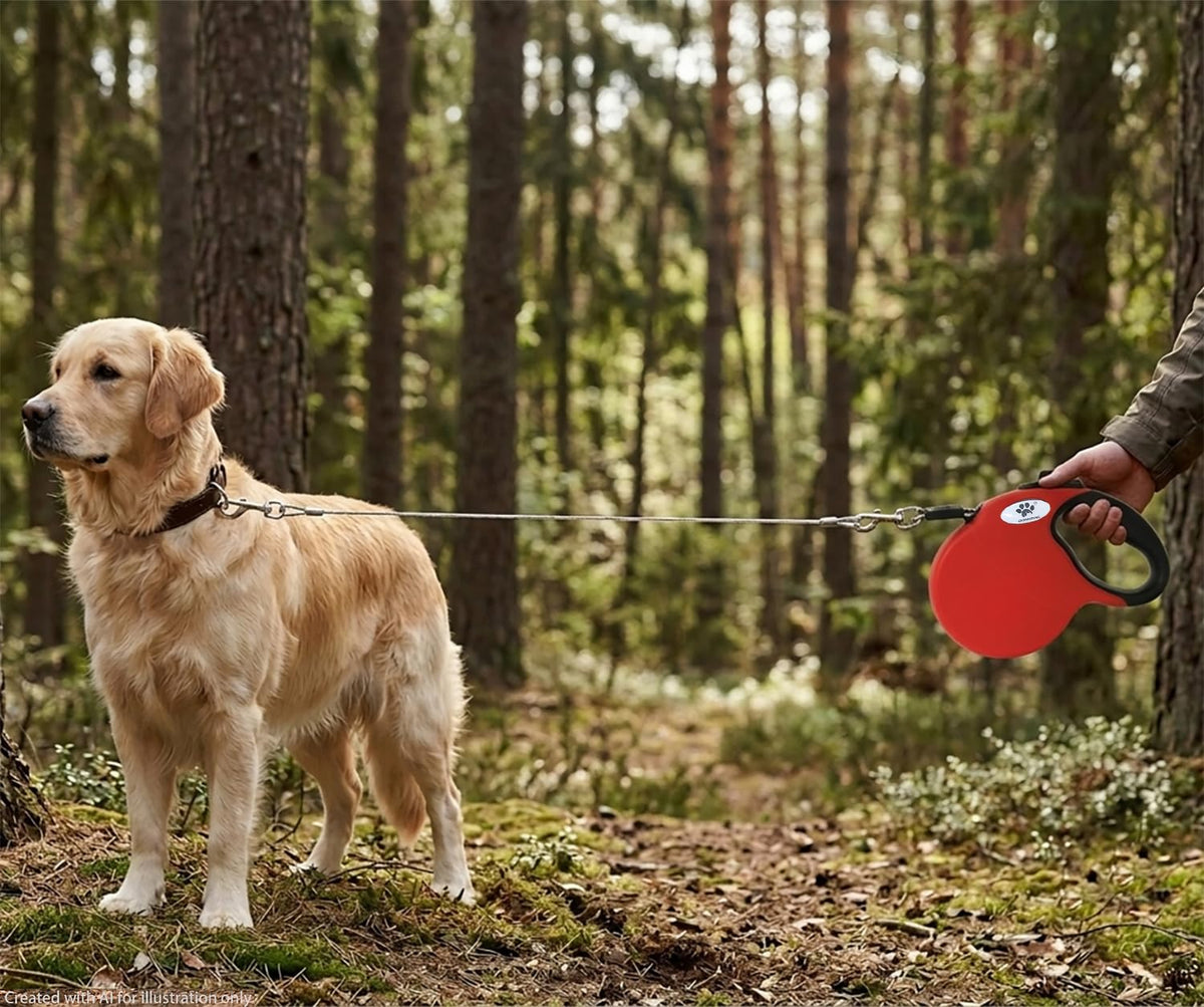CROWN PAWS Leash in Large, Red