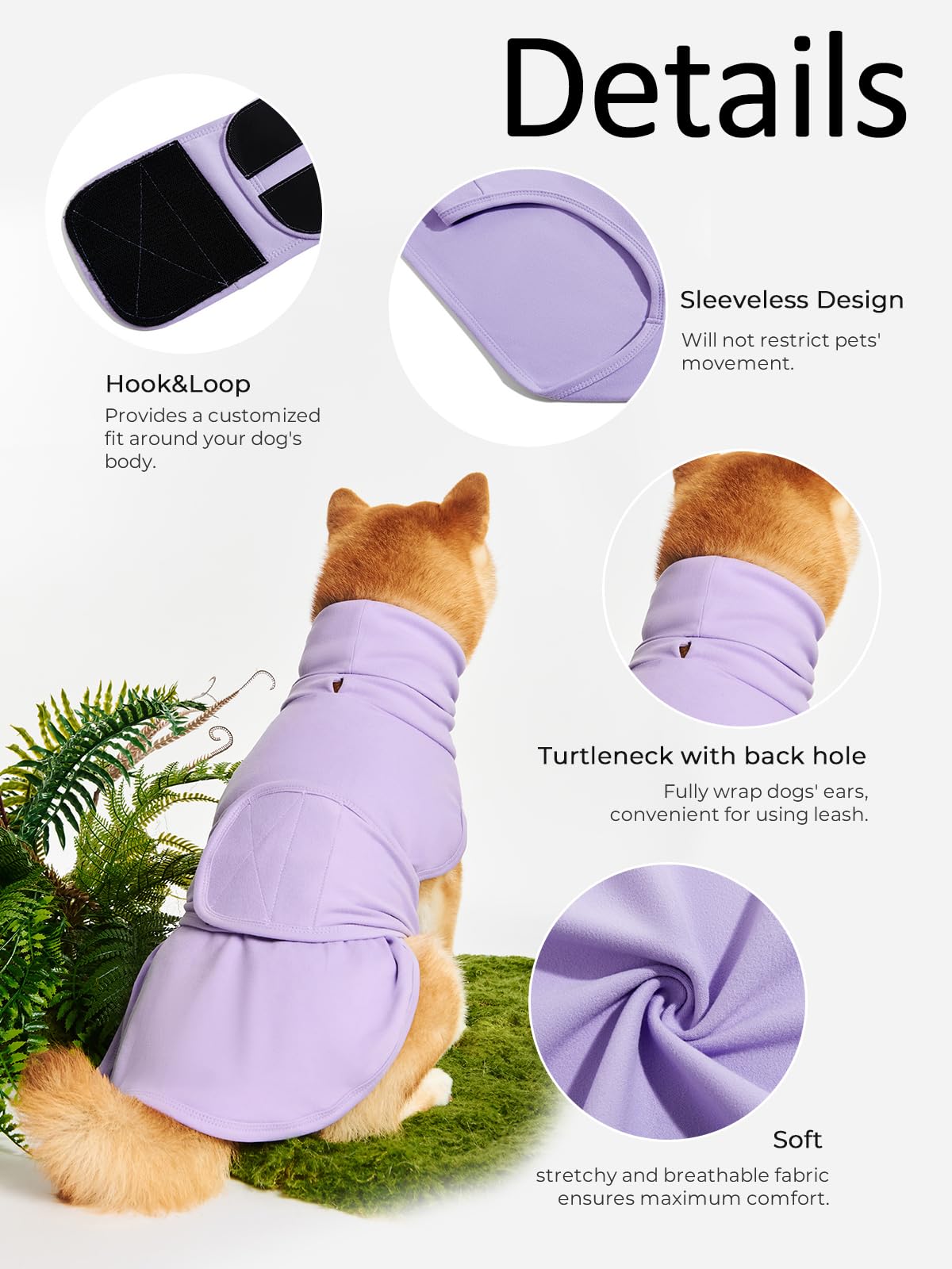 Haloumoning Pet Apparel in X-Small, Purple