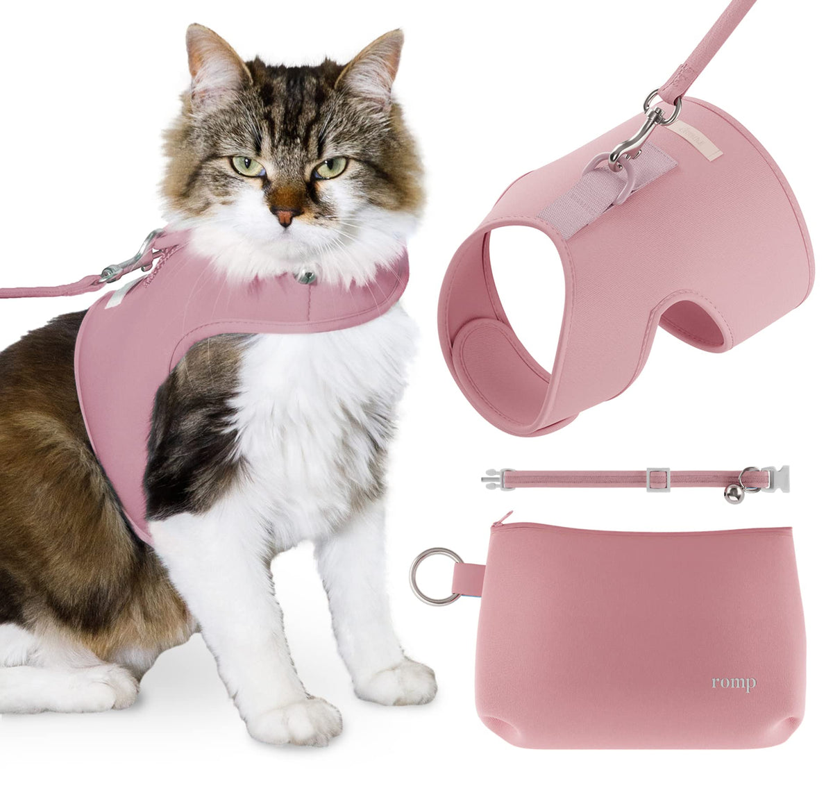 ROMP Animal Harness in Small, Powder Pink