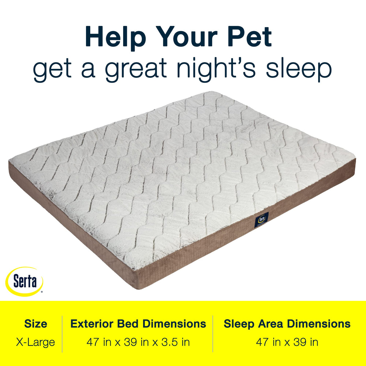 Serta Pet Bed Mat in Large, Chocolate Brown