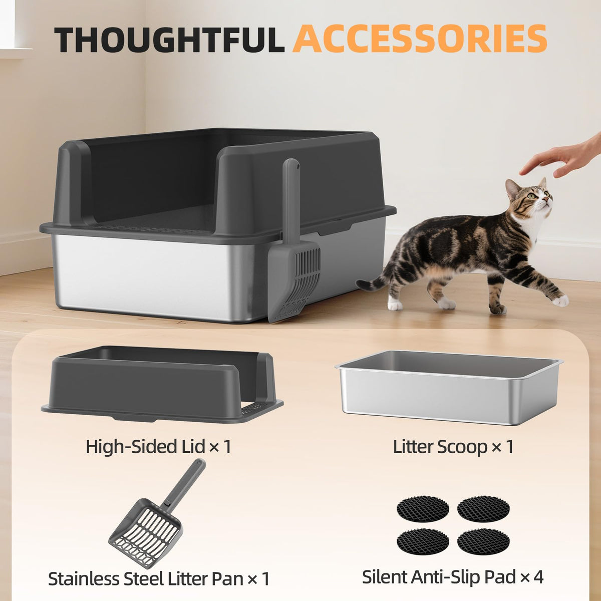 WoofiGo Litter Box in X-Large, 1 - Dark Gray (Pack of 1)